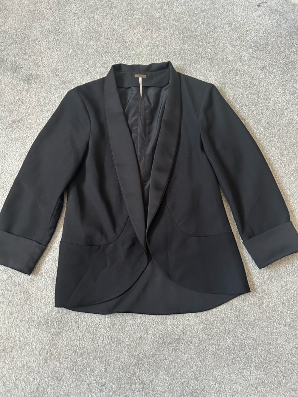 Black Open-Front Blazer Jacket from Temperance